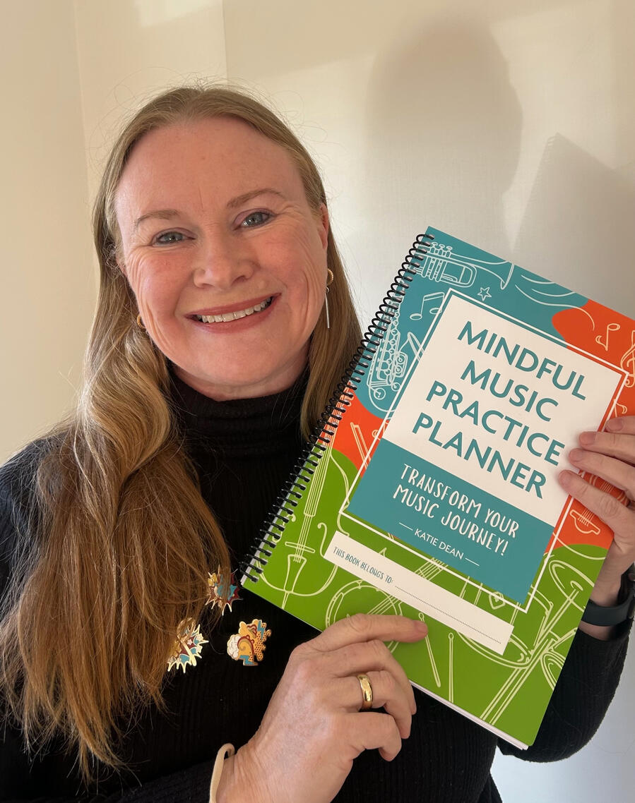 Mindful Music Practice planner, great for piano guitar violin or drum lessons.